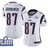 Women Nike Patriots 87 Rob Gronkowski White 2019 Super Bowl LIII Vapor Untouchable Limited Jersey,baseball caps,new era cap wholesale,wholesale hats